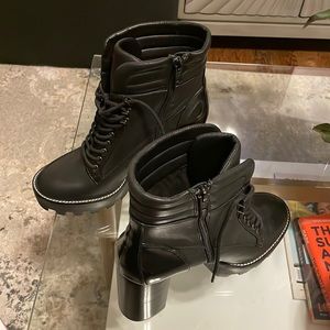 Never worn Black heeled combat Giani Bini Boot